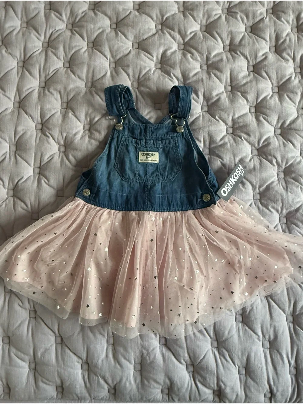 NWT OshKosh Girls' Pink Sparkle Skirt Dress